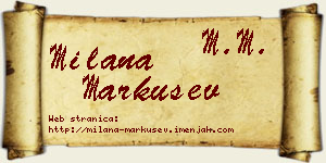 Milana Markušev vizit kartica